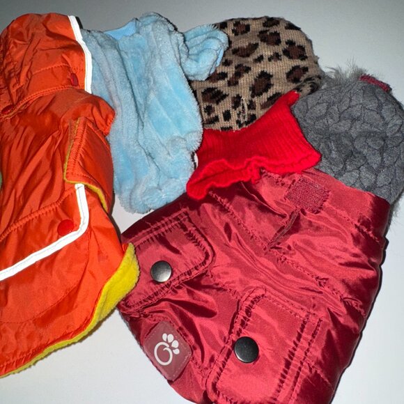 Bundle of 17 pieces Extra Small Dog Clothing Costumes Outfits XS Christmas - Picture 3 of 10